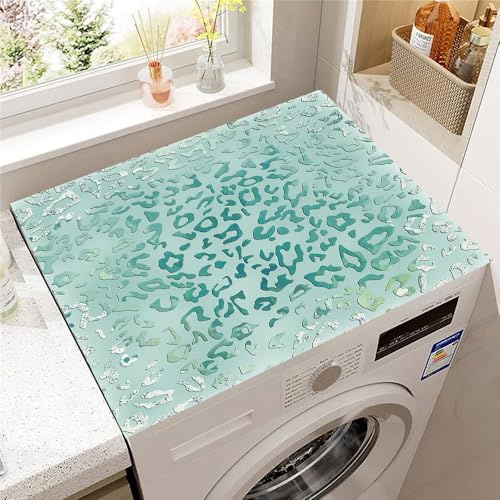 Highdi Textures Animales Housse de Protection pour Machine à Laver Top,Coussin de Machine à Laver Antidérapant Housse de Machine à Laver pour Machine à Laver Ou Sèche-Linge (Aqua,60x60cm)
