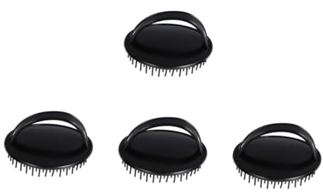 Baluue 4 pezzi Spazzole Shampoo in Plastica per Capelli e Bagno Pettini Drenanti per Capelluto Sensibile Adatte Tutti i Tipi di Capelli Antiscivolo e Delicate per Uso Quotidiano