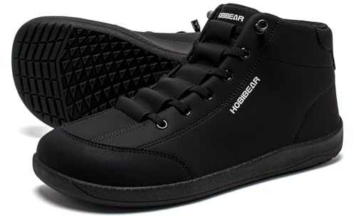 HOBIBEAR Barefoot Shoes for Men and Women Zero Drop Wide Leather Minimalist Breathable Trekking Paths Non-Slip Outdoor Shoes