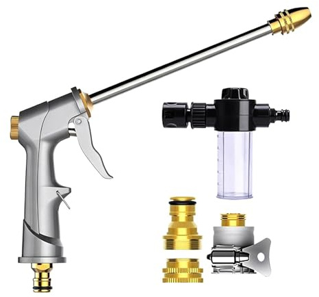 Spruzzatore di irrigazione regolabile – idropulitrice portatile – lavaggio auto mobile – per auto giardino prato esterno casa terrazza patio