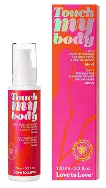 LOVE TO LOVE Touch My Body, Massageöl & Gleitgel, Monoi, 100 ml