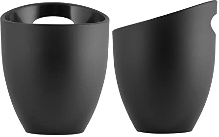 Home Secchiello Igloo Acrilico Nero Arredo Tavola, Latta, u