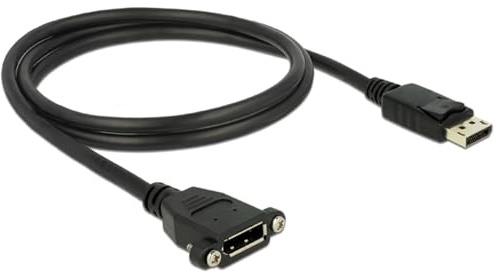 DELOCK Kabel Displayport 1.2 Stecker > Displayport Buchse zum Einbau 1m