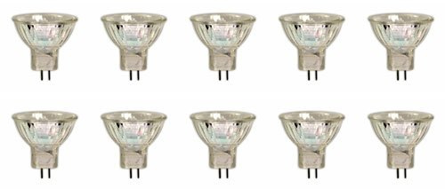 - Lot de 10 - GU4 Ampoule Halogène Dichroïque MR11, 12V, 35W, 35mm