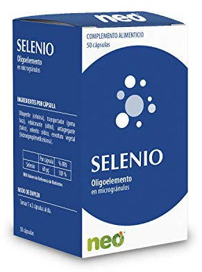 NEO | Selenio - 50 Cápsulas | Complemento Alimenticio para Aumentar la Fertilidad | Con Propiedades Antioxidantes | Oligoelemento sin Alérgenos ni Gluten | Tomar 1 o 2 Cápsulas al Día