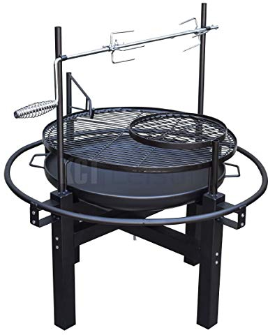 KCT BBQ Grill with Rotisserie Outdoor Patio Fire Pit Bowl