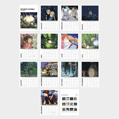 Ouroboros Art & Design - Studio Ghibli Posters and Prints in a 2025 Wall Calendar - The Perfect Wall Hanging Calendar - Planner for Easy Organizing