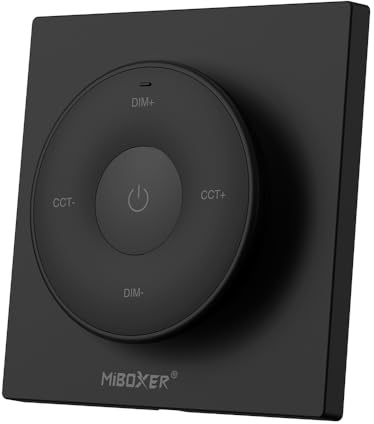 Everen K2-B LED Wandcontroller 2-Kanal CCT mit Magnethalter 2,4GHz schwarz