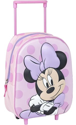 Zaino per bambini Minnie - Rosa - 25 x 31 x 10 cm - In poliestere ed EVA - Chiusura con zip - Prodotto originale disegnato in Spagna