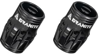 Granite Juicy Nipples Tapones Quita-Obús Schrader, 2 Pcs (Negro)