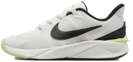 Nike Star Runner 4 Nn (Gs) Traillaufschuh, Summit White/Black/Barely Volt, 37.5 EU
