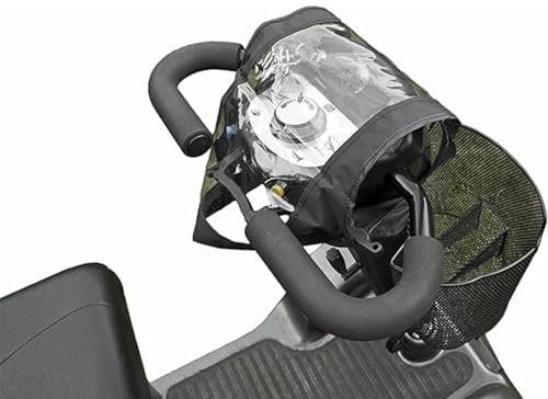 Mobility Scooter Control Panel, Waterproof Clear Tiller Cover, Universal Tiller Top Protection Console Cover Accessories for Elderly Mobility Scooter Electric Wheelchair Storage Arm Joystick (Black)