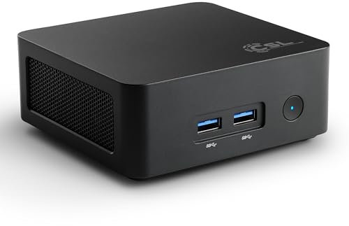 Mini PC CSL Narrow Box Black Windows 11 Home, Intel N100 4X 3400 MHz Turbotakt, 500 GB M.2 SSD, 8 GB DDR4-RAM, Intel UHD Grafik, HDMI 2, USB 3.2, BT 5.2, AX WLAN