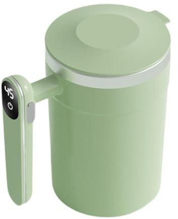 F Fityle Tazza da caffè con agitazione automatica, Bicchiere da regalo automiscelante, Tazza da viaggio con bottiglia di shaker elettrico per proteine, Verde