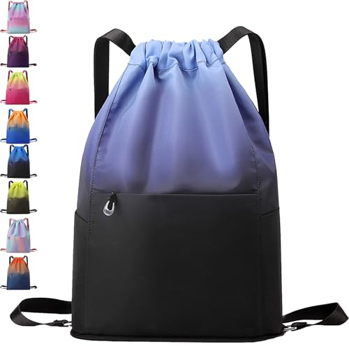 AUNGKWANG Niños Mochila de Fitness, Mochila Deportiva, Deportiva Impermeable Bolsa de Playa, 31 * 14 * 46 cm Bolsa de Deporte, Mochila Cuerdas para Mujer Hombre, para Compras Deporte Viaje