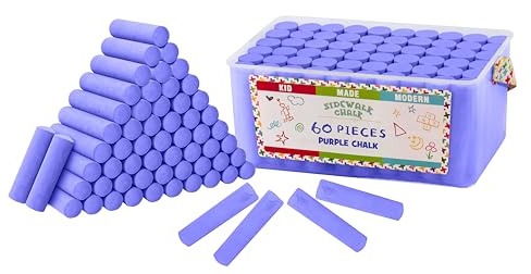Kid Made Modern 60 Count Pack of Sidewalk Chalk – Purple