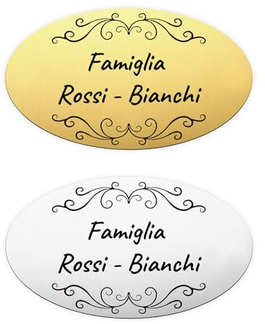 OTXIXTO Placas de Nombre Personalizadas para Puertas Interiores y Exteriores, Oficina, Buzones de Correo, Placas de Puerta de Plástico Duraderas con Respaldo Adhesivo (B1-Plata)