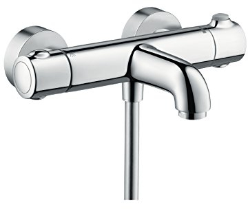 hansgrohe Ecostat Aufputz Wannenthermostat, für 2 Funktionen, Chrom