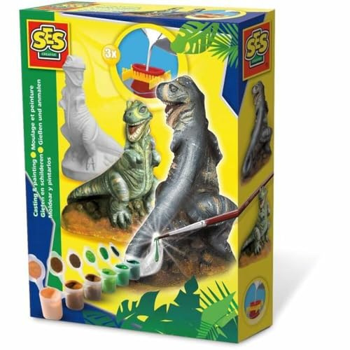 Ses - 01283 - Kit De Loisirs Créatifs - Moulage en Plâtre - T-Rex