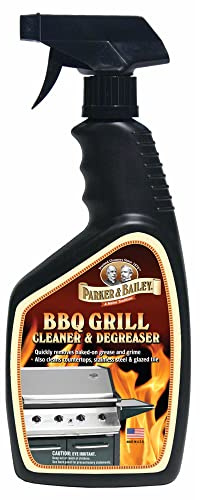 Parker & Bailey Grill Cleaner and Degreaser - BBQ Grill Cleaner Degreaser Cleaner Heavy Duty Countertop Cleaner Stainless Steel Cleaner Glazed Tile Cleaner Cleaning Supplies for Grease and Grime