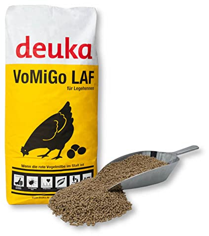 deuka VoMiGo LAF 25 kg | Legehennen-Alleinfutter Mehl | Bekämpfung der Roten Vogelmilbe | Alleinfuttermittel | Legehennenfutter | Anti Dermanyssus Gallinae