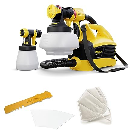 WAGNER pulverizador de Pintura W 690 FLEXiO par plásticas/látex, Barnices y esmaltes, Interiores y Exteriores, 15 m²-6 min, depósito 1800 ml/800 ml, 630 W, Manguera 3,5 m