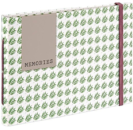 Hama Polaroid Fotoalbum für Instax Mini (Fotobuch für ca. 20-30 Sofortbilder, Album zum einkleben und selbstgestalten) Blätter-Motiv