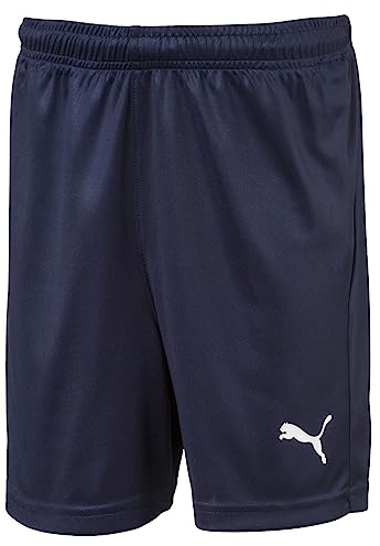 PUMA Children's LIGA Core Shorts, Peacoat White, 176