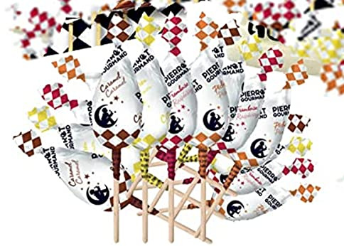 Recharge de 100 sucettes fers de lance assorties caramel & saveurs fruits