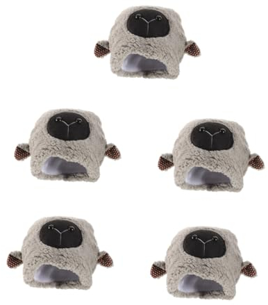 SAFIGLE 5St Hut mit Lammohren Winter-Schafmütze lustig Plüschmützen Kinderhaube Tiara Stirnband Schaf-Kopfbedeckung gefüllter Hut Füllung Kleidung Zubehör Requisiten Melonenhut Sherpa