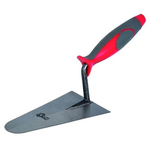 La zappa Truelle Potent pour maçon pointe ronde en acier trempé avec poignée antidérapante (160 mm)