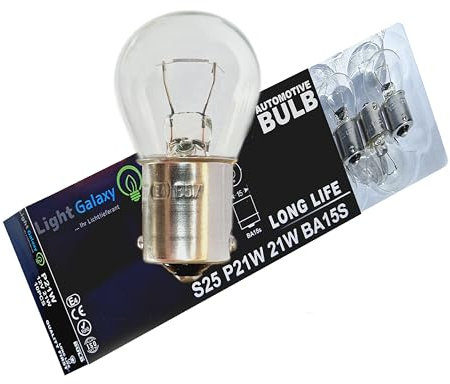 10x Auto Glühbirnen BA15s 12V 21W – Bremslicht, Blinker, Rücklicht – Für Motorrad, Roller, Anhänger, KFZ Beleuchtung