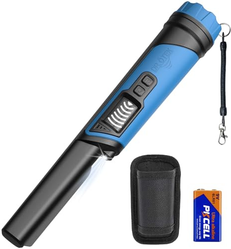 DR.ÖTEK Metal Detector Pinpointer, bacchetta puntatore palmare impermeabile, 3 modalità (cicalino, vibrazione, suono) per caccia al tesoro, blu