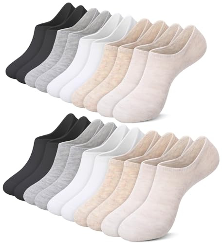 Zuimei 10 Pairs Trainer Invisible Socks for Women, No Show Low Cut Ankle Socks for Sneakers,Loafers,Boat Shoes