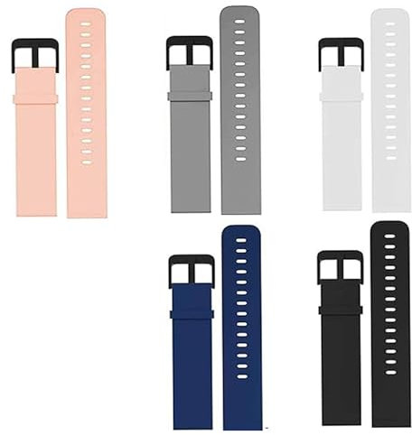 Blueshaweu Compatible for RADLEY Series Smart Watch 20mm Quick Release Watch Soft Silicone Sport Band Compatible with RADLEY Series 32 / Series 20 / Series 19/46 / Series 10 Watch (5Pack, 20mm)