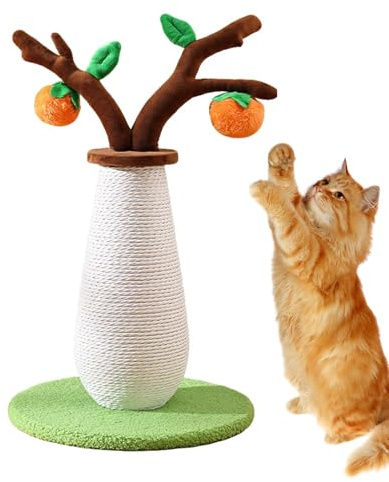 Katzenkratzbaum, niedlicher Kakibaum, Kätzchen-Spielzeug, Stressabbau, Kratzstange für geistige Stimulation, Haustierhaushalt, dekorative Katzenmöbel zum Spielen und Ausruhen, 57 x 33 x 33 cm
