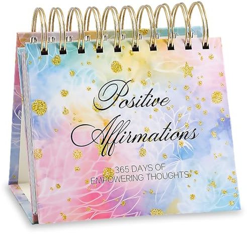 Motivational Desk Calendar, 2026 Daily Flip Calendar with Inspirational Quotes, Daily Affirmations for Women, Perpetual Flip Stand Up Calendar for Office Home Decor