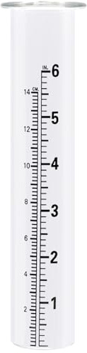 Vistnale Pluviometro in Vetro|Pluviometro per Esterni, Tubo di Ricambio in Vetro Trasparente Resistente ai Graffi da 7, 5 mm con Scala per Cortile, Giardino, Patio