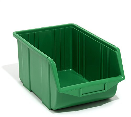 Box contenitore di stoccaggio sovrapponibile Ecobox 35 x 22 x 16,5 cm, mis.3 colore: verde