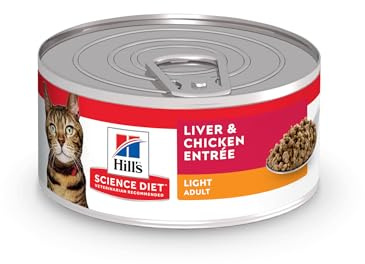 Hill's Science Diet Adult 1-6 Light Wet Cat Food, Liver & Chicken, 5.5 oz. Cans, 24-Pack