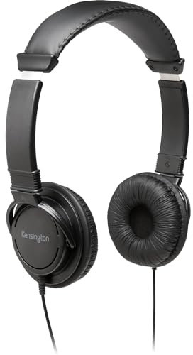 Kensington K97602WW casque Supra-aural Bandeau Noir - Casques (Supra-aural, Bandeau, Avec fil, 94 dB, 1,8 m, Noir)