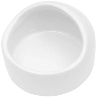 POPETPOP Hamster Näpfe Kleintiere Keramik Futterschale Nagetier Fütterung Zubehör (Weiß)