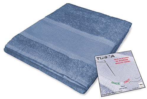 tex family Frottee-Handtuch Tosca © Aida-Stoff zum Besticken Kreuzstich cm 100 x 125 - Avio