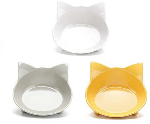Cat Feeding Bowls Anti-slip Multi-purpose Cat Food Bowl Pet Water Bowl 3 Pack