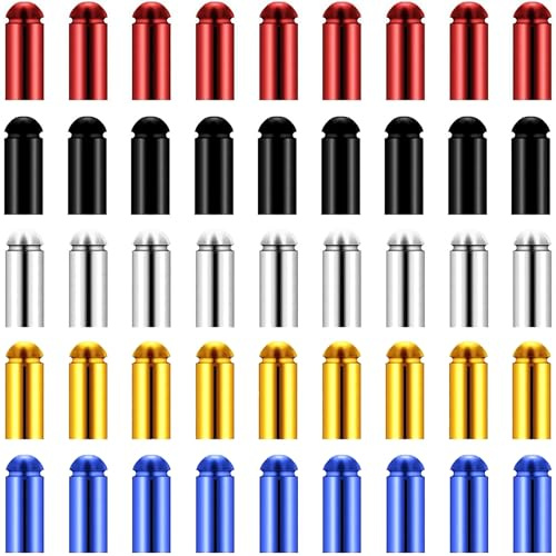 XIWENQUKU 45 Pcs Dart Flight Wing Savers Protectors Aluminum Alloy Dart Wing Corrector Fixed 90 Degrees Professional Competition Dart Accessories (5 Colors)