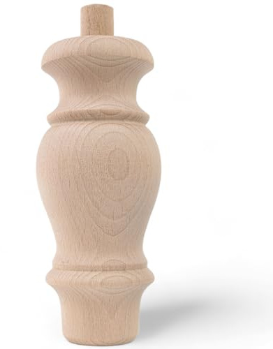 Holzando Holzfüße für Möbel aus Buche ø75 - naturbelassenes Holz - ideal für Restauration & Reparatur - Möbelfüße Holz in Verschiedene Größen & Materialien erhältlich