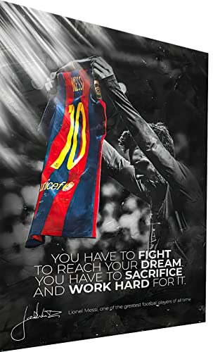 Magic Canvas Art Lionel Messi Fight Pop Art - Lienzo decorativo (1 pieza, 40 x 30 cm), diseño de figuras de la figura de la figura