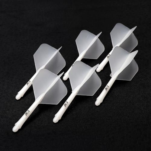 CUESOUL 6 Stück ROST integrierte Dartschäfte und Flights