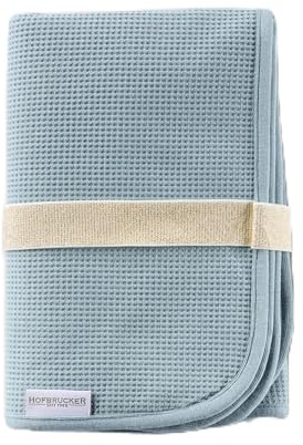 Hofbrucker® Windeltasche mit Wickelunterlage für unterwegs, faltbare Wickelclutch mit Organizer für Windeln & Feuchttücher, Abwischbar, Must Have für die Baby Erstausstattung (taubenblau)