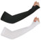RISVOWO 2 Pares Mangas del Brazo, Unisex Mangas para Brazo, Anti-UV Protección, Manga Protectora Solar para Deportes Ciclismo Pesca Baloncesto